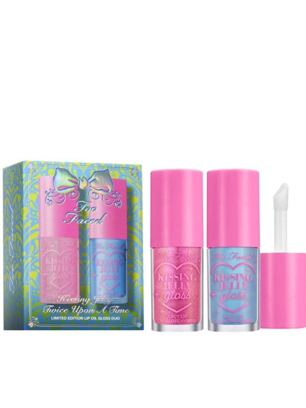 Too Faced Kissing Jelly Gloss Duo — Pink & Blue